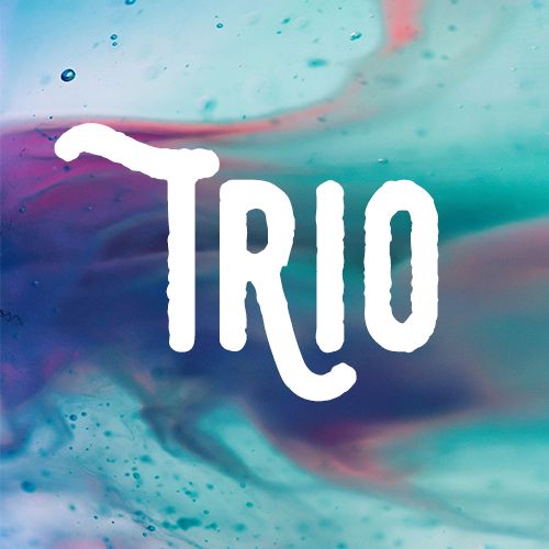 Bat's Jazz Trio cover art in teal and pink